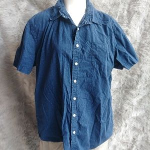 4 for $20 Men's Blue Print Button Down Shirt